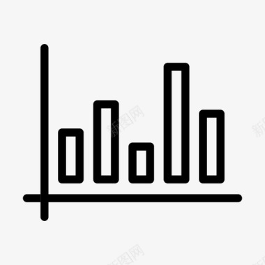 工程造价简历柱状图统计队形图标图标