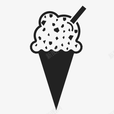 夏天冰淇淋筒夏天草莓图标图标