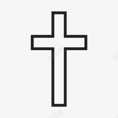 道路图标十字架道路宗教图标图标