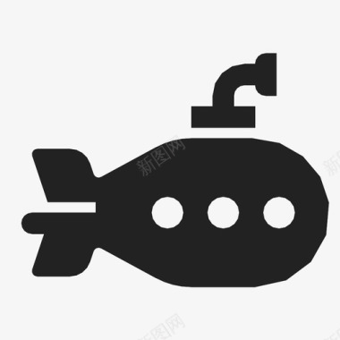 水潜艇潜水器船图标图标