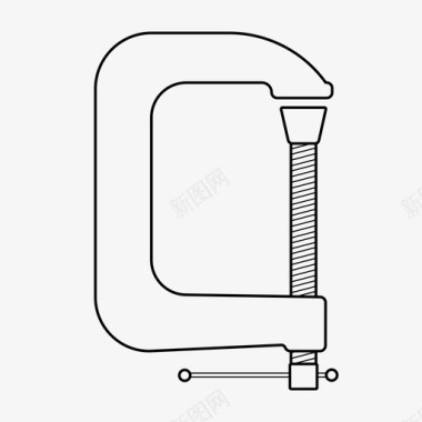 C夹具台钳工具图标图标