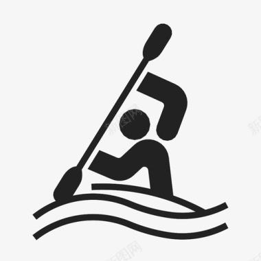 皮划艇回转标志比赛图标图标