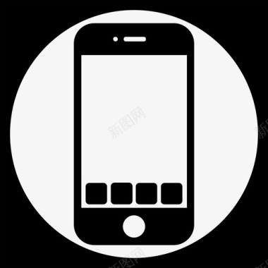 黑色手机边框iphone应用程序黑色智能手机应用程序图标图标