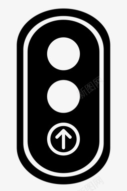 绿灯交通灯直行图标图标