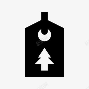 圣诞标签圣诞树促销图标图标