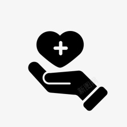 护士的手手牵手心连心红十字会图标高清图片