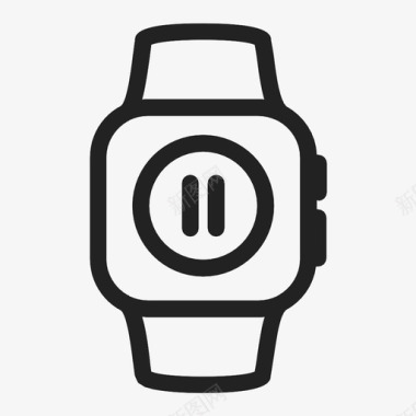 检查符号标记smartwatch暂停声音符号图标图标