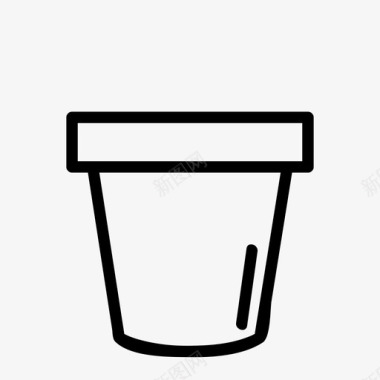 煎饼锅锅盆花盆图标图标
