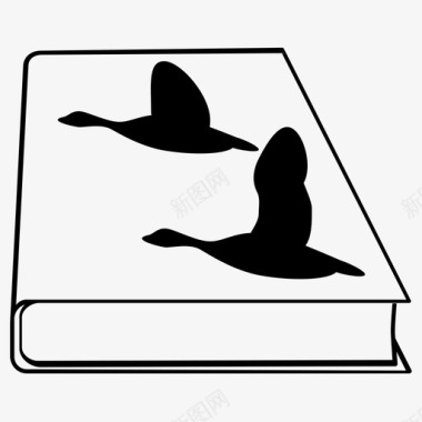 野生动物书籍鸟类飞行图标图标