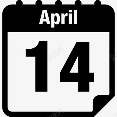 4月14日日历页面日界面日历图标图标