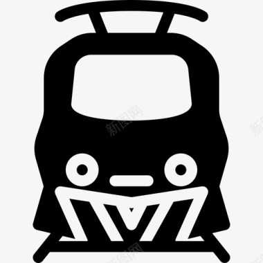 火车拥挤乘客图标图标