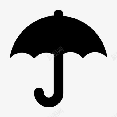 海滩遮阳伞雨伞遮阳伞防雨图标图标