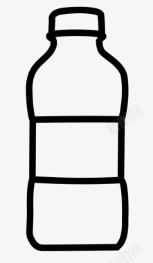 塑料瓶苏打水服务器图标图标
