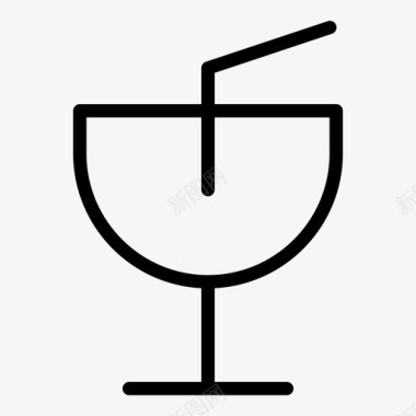 酒杯液体吸收图标图标