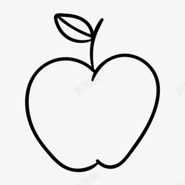 矢量老师苹果早餐从树上图标图标