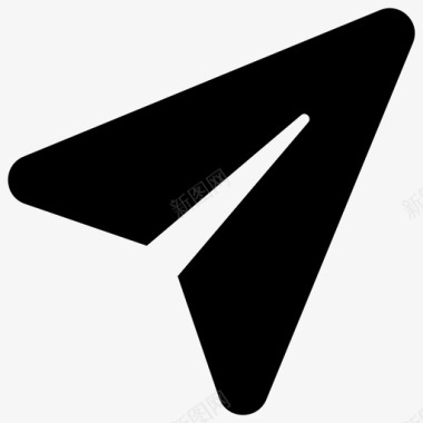 纸飞机圆滑发送图标图标