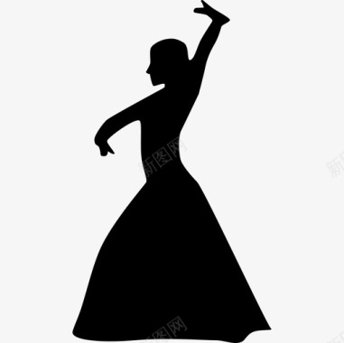 跳弗拉门戈舞的女人图标图标