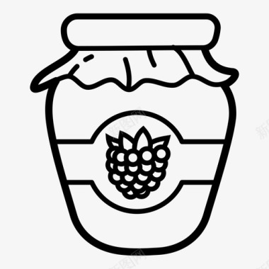 黑莓果酱食品水果图标图标