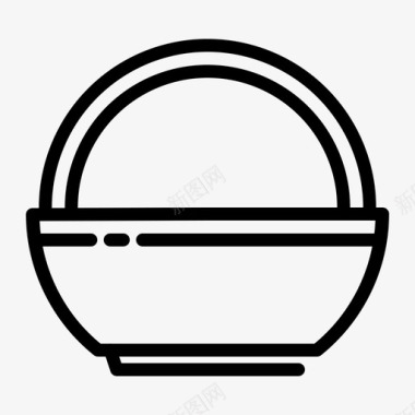 篮子碗面包图标图标