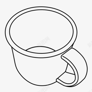 咖啡杯小杯指示图标图标