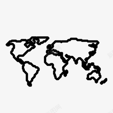 世界地图地球地理图标图标
