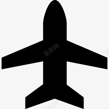 飞机轮廓交通工具指向性图标图标