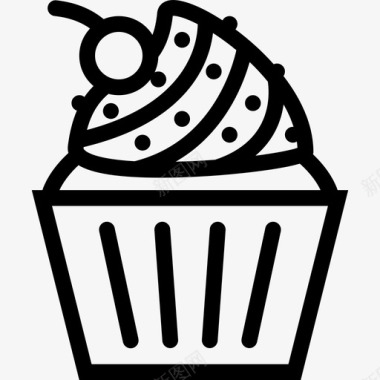 松饼甜品店软的图标图标
