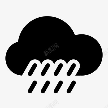 天气指示图案雨标志降雨图标图标