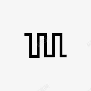 不抽烟波脉冲方波图标图标