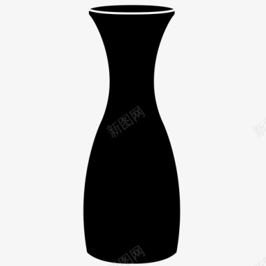 清酒瓶花瓶展示品图标图标