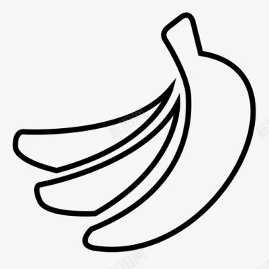 农产品宣传单香蕉树木甜味图标图标