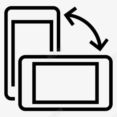 新角度旋转屏幕旋转智能手机图标图标
