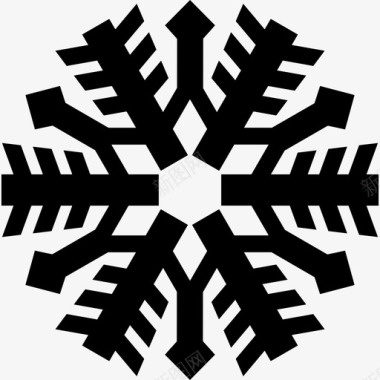 雪花形状形状尖图标图标
