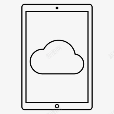 云传输平板电脑云应用程序已连接图标图标