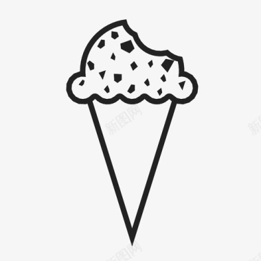 好玩冰淇淋筒甜的夏天的图标图标