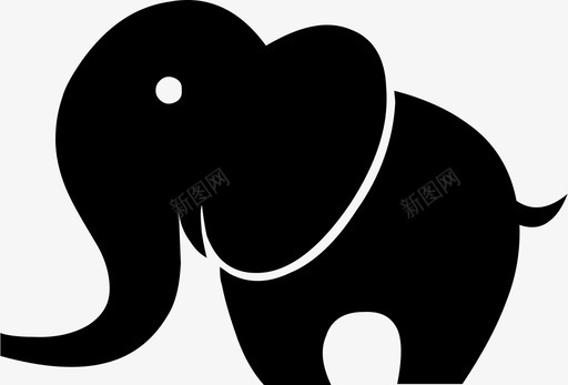 大象象鼻厚皮动物图标图标