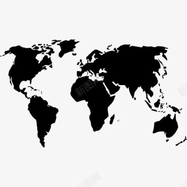 地球卫星世界地图国际洲际图标图标