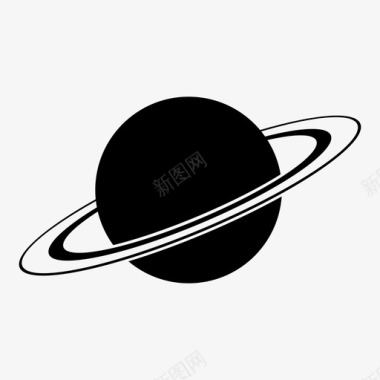 天王星太阳系中的一颗行星土星形状图标图标