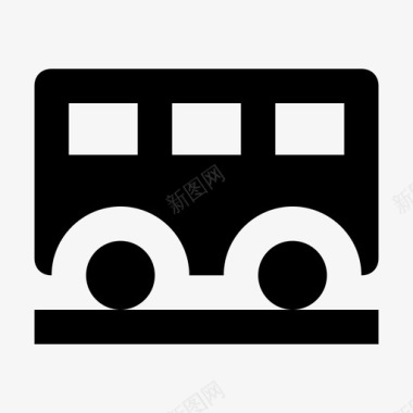 城市派文字设计巴士旅游补充图标图标