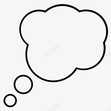 语音对话气球思考泡泡泡泡思考图标图标