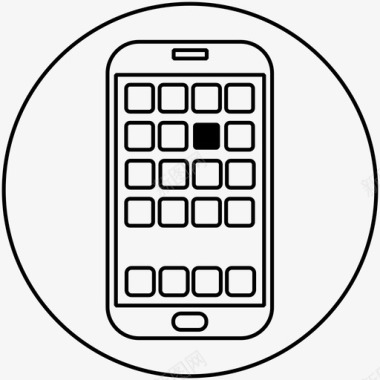 智能城市手机应用智能手机白手机图标图标