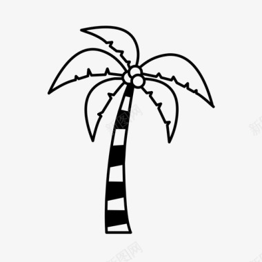 绿色PNG棕榈树夏天植物图标图标