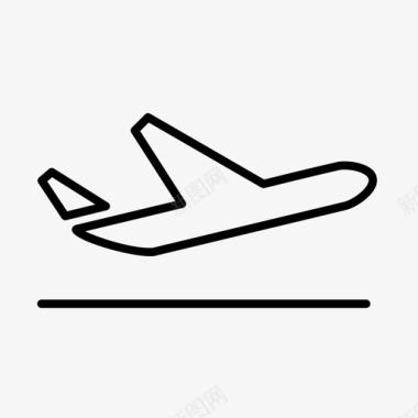 航空起飞航空公司飞机图标图标
