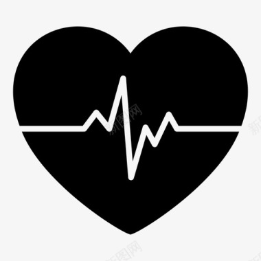 健康诊所心跳砰砰医学图标图标