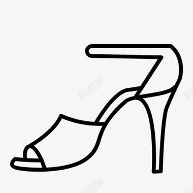 鞋跟细高跟鞋鞋图标图标