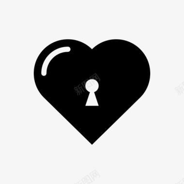 心锁浪漫项链图标图标