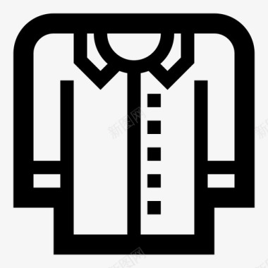 马球衫标牌衬衫领子图标图标