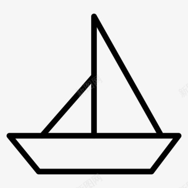 漂浮导航条帆船航行船图标图标