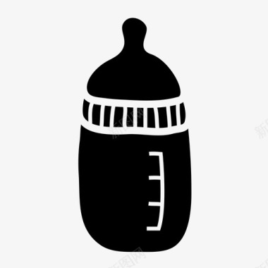 奶瓶婴儿奶瓶加粗容器图标图标