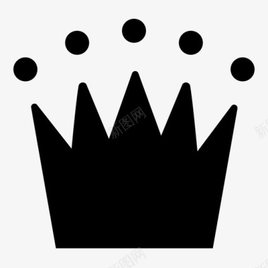 皇冠国王的权力王朝徽章图标图标